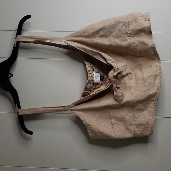 Women's Linen Crop Front Tie Tank - Universal Thread - Picture 3 of 8